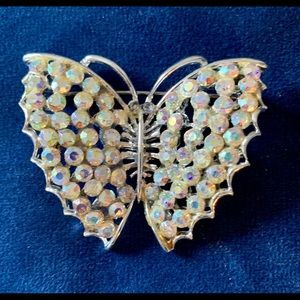 Beautiful Aurora Borealis Butterfly Pin